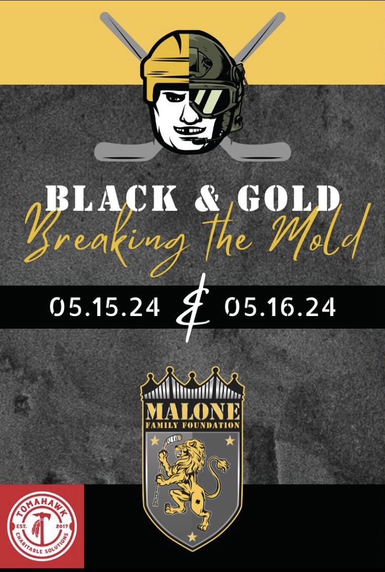 The Malone Family Foundation to host 2nd annual Black and Gold Breaking the Mold Hero and Celebrity Hockey Game!
